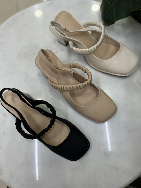 Retro Elegant Marry Jane Sling Block Heels